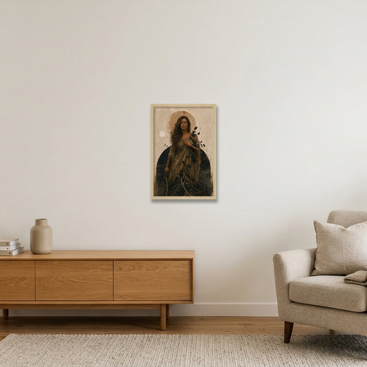 Rooted Resilience — 30×45cm, 12×18" Oak Frame