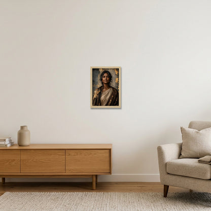 Gilded Confidence — A4 (21×30cm, 8×12") Oak Frame